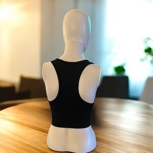 Black Sleeveless Crop Top